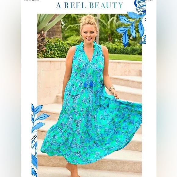 Lilly Pulitzer Dresses & Skirts - Lilly Pulitzer NWT 🦄 Malone Maxi Keepin It Reel 🦄 Size XXS